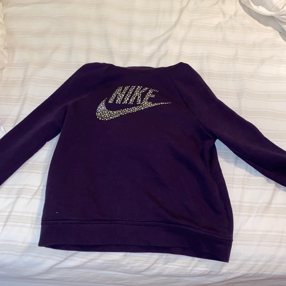 Nike Purple Funnel Neck Hoodie M